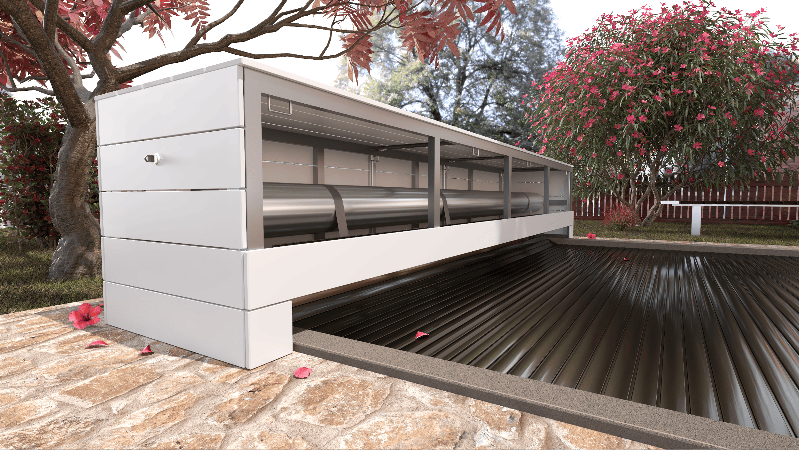 Box Steel Oberflächenwickler, Pool-Rollladen, Liderpool-Poolabdeckungen