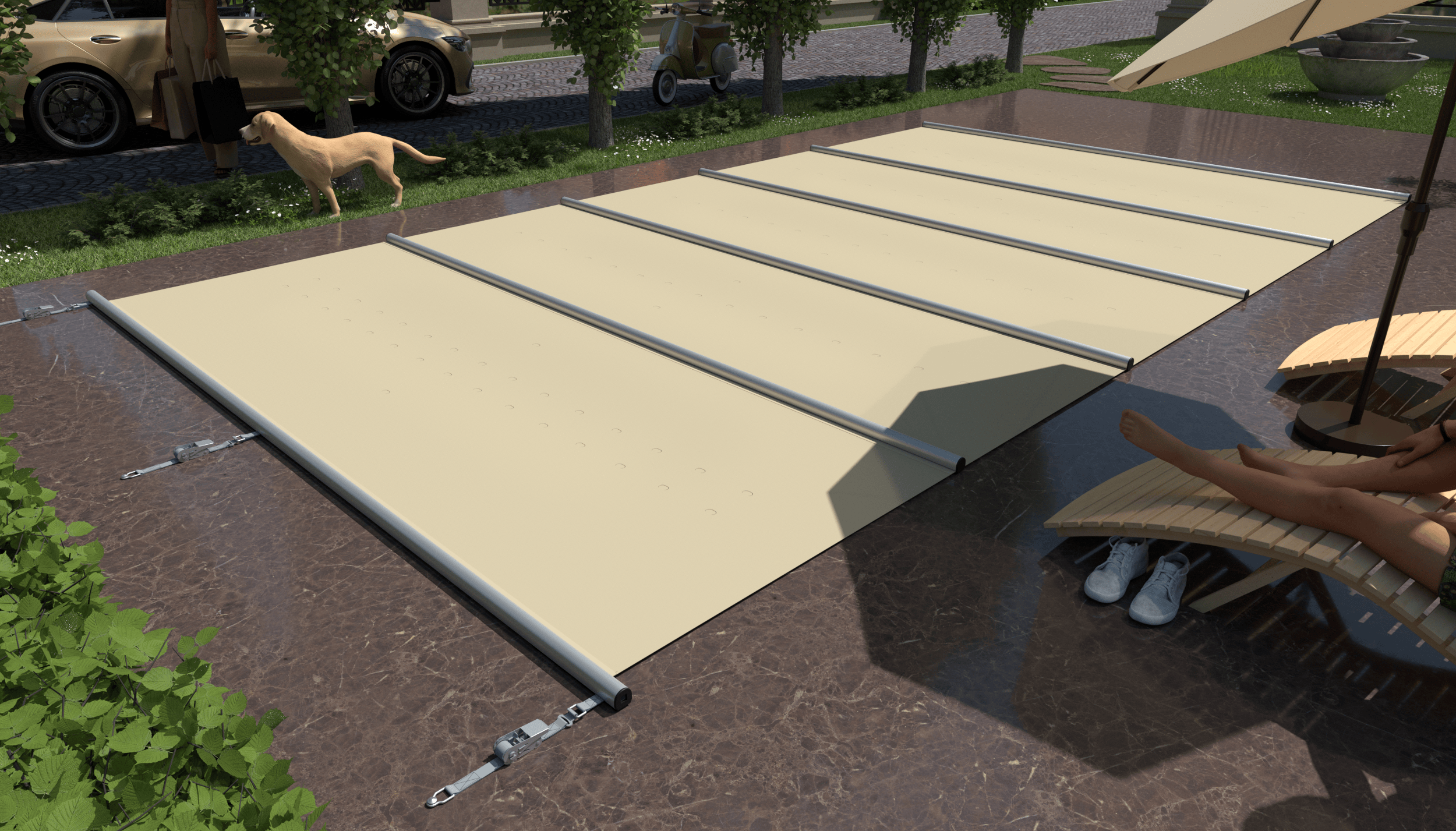 sichere Liderpool-Poolabdeckungen, Sicherheitsabdeckungen Segment-modell