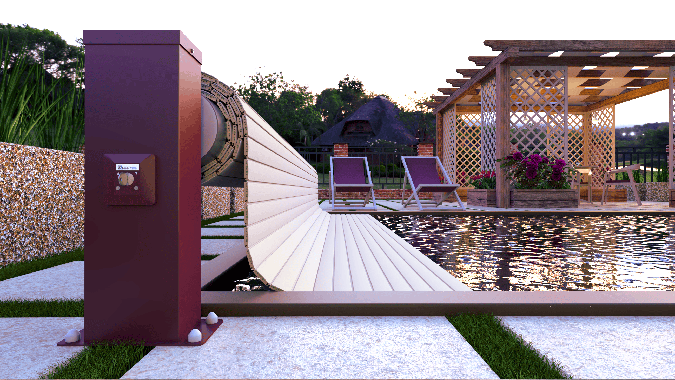 Steel Oberflächenwickler, Pool-Rollladen, Liderpool-Poolabdeckungen